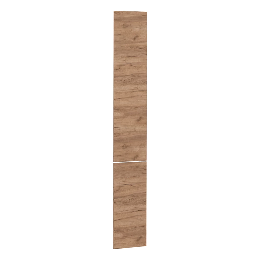 Küchenfront in Goldkraft Eiche auf weißem Hintergrund