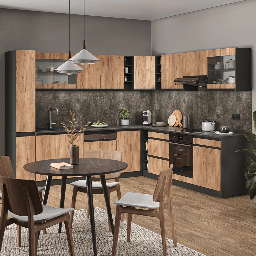 Façade de cuisine R-Line Chêne de force doré 44.6x59cm façade de meuble pour meuble mural Vicco