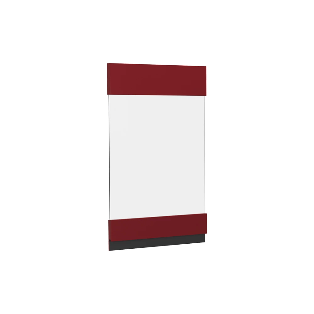 Kitchen front in Red on white background