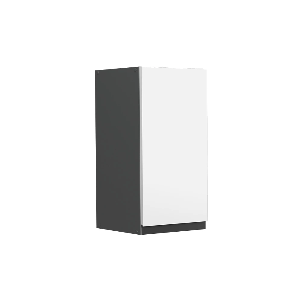 Frontale cucina in Bianco on white background with decorative elements