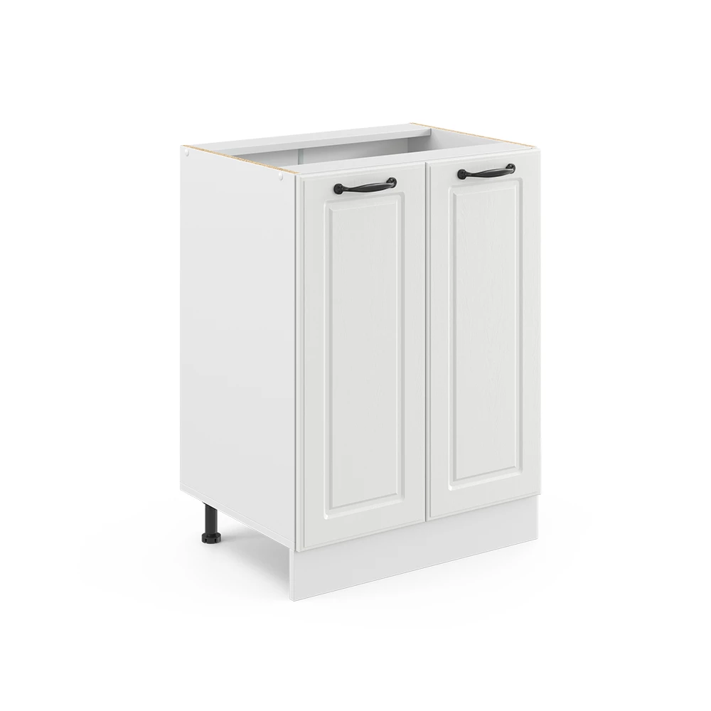 Keukenfront in Wit Landhuis on white background with decorative elements