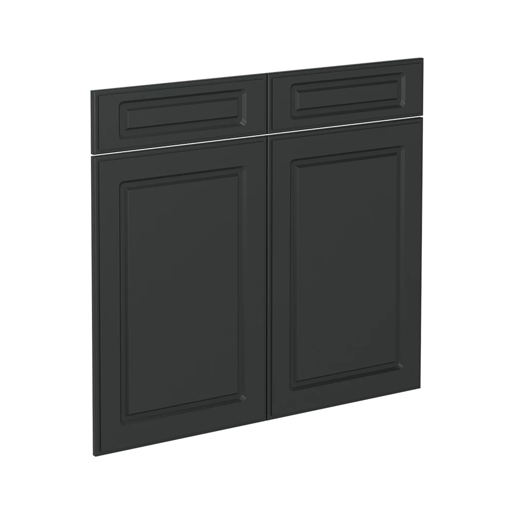 Façade de cuisine en Anthracite campagne sur fond blanc