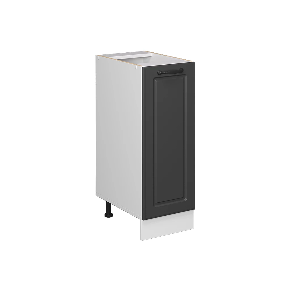 Keukenfront in Antraciet landhuis on white background with decorative elements