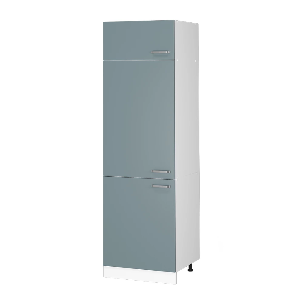 Keukenfront in Blauw-grijs on white background with decorative elements