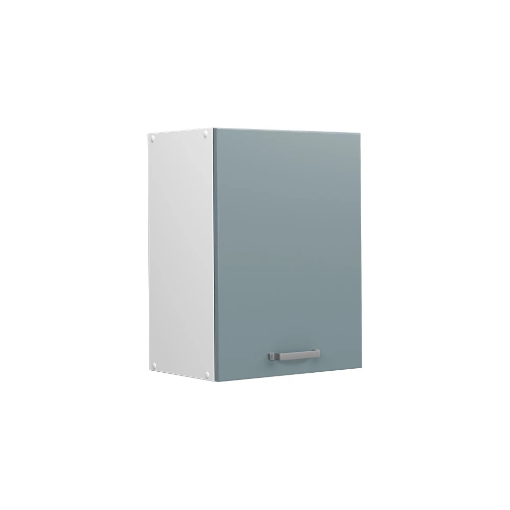 Frontale cucina in Grigio-blu on white background with decorative elements