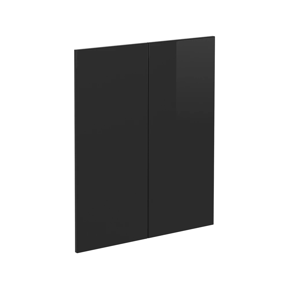 Frontale cucina in Nero lucido on white background