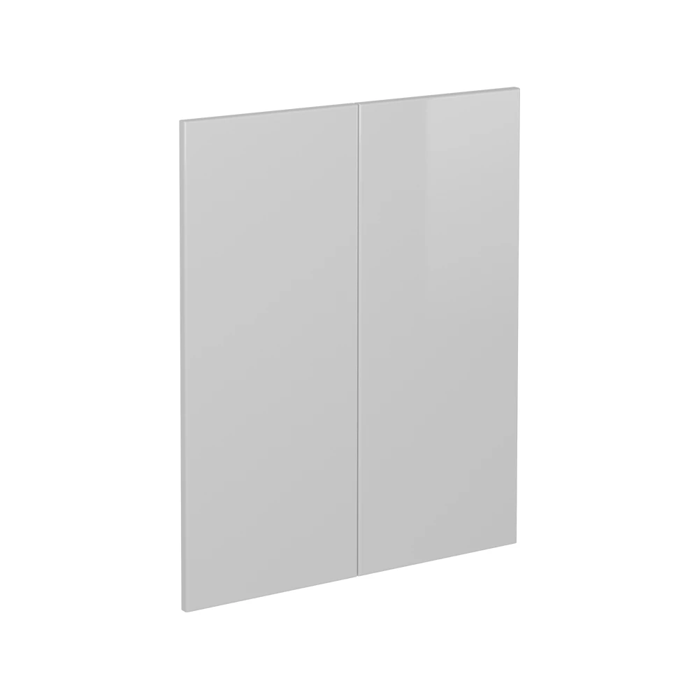 Küchenfront in Weiß Hochglanz auf weißem Hintergrund