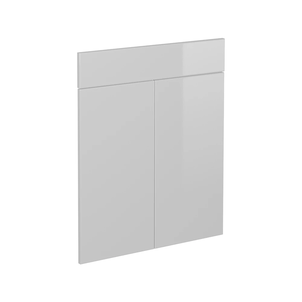 Kitchen front in White High Gloss on white background