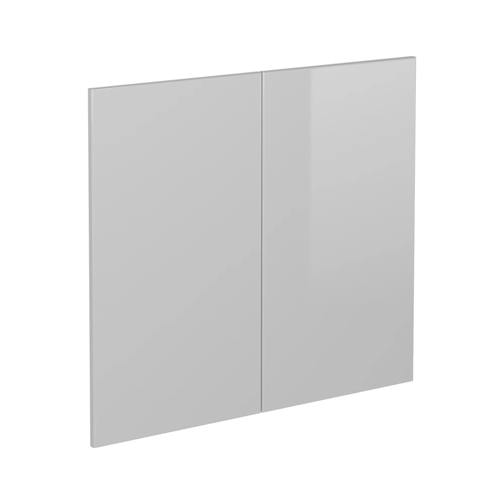 Küchenfront in Weiß Hochglanz auf weißem Hintergrund