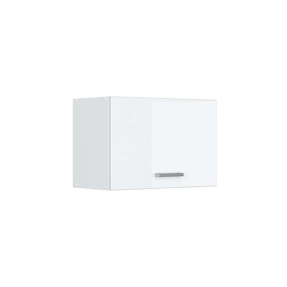 Keukenfront in Wit Hoogglans on white background with decorative elements