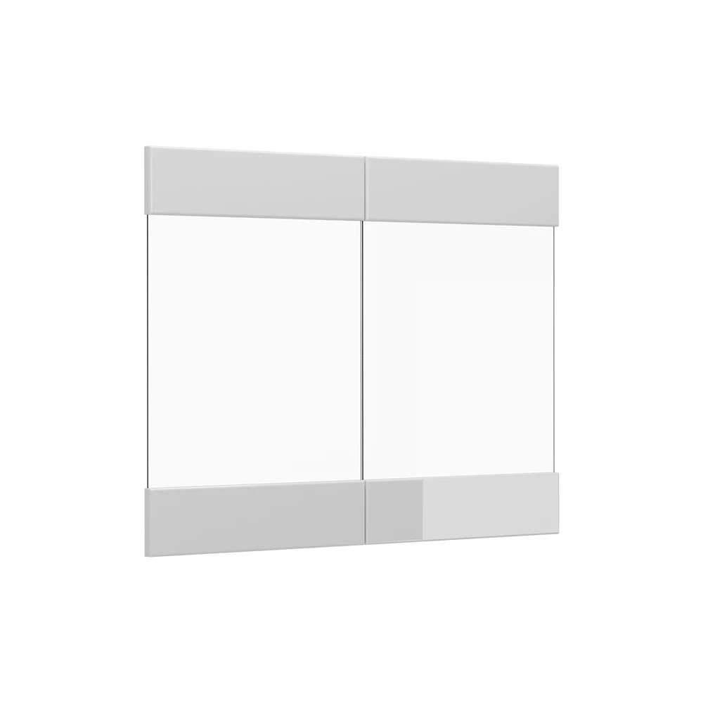 Frente de cocina en Blanco alto brillo sobre fondo blanco