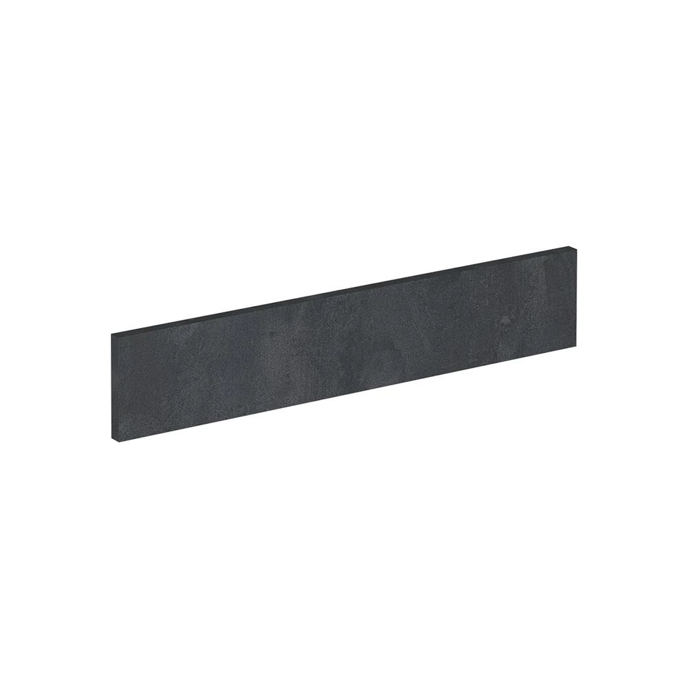 Küchenfront in Schwarz Beton auf weißem Hintergrund