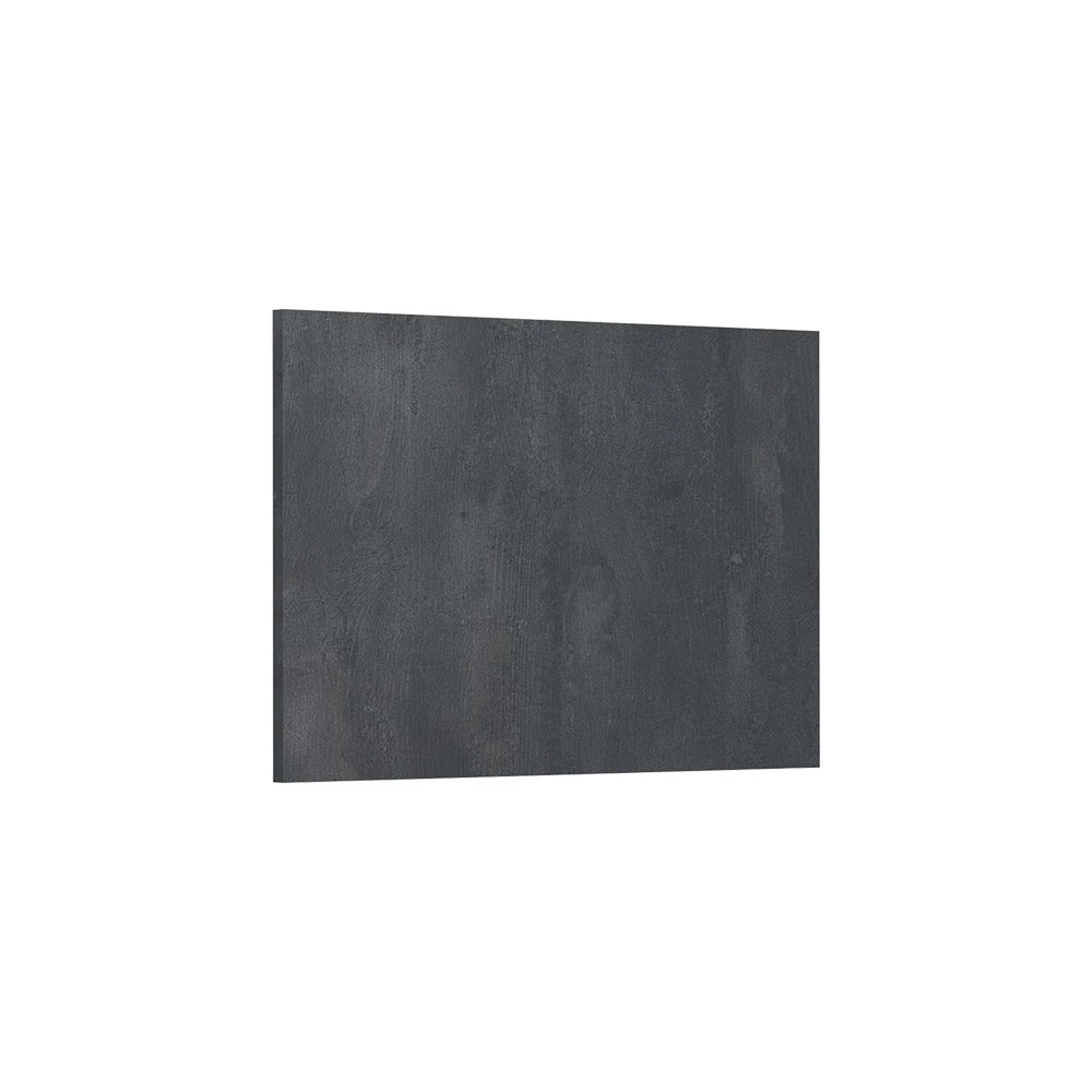 Küchenfront in Schwarz Beton auf weißem Hintergrund