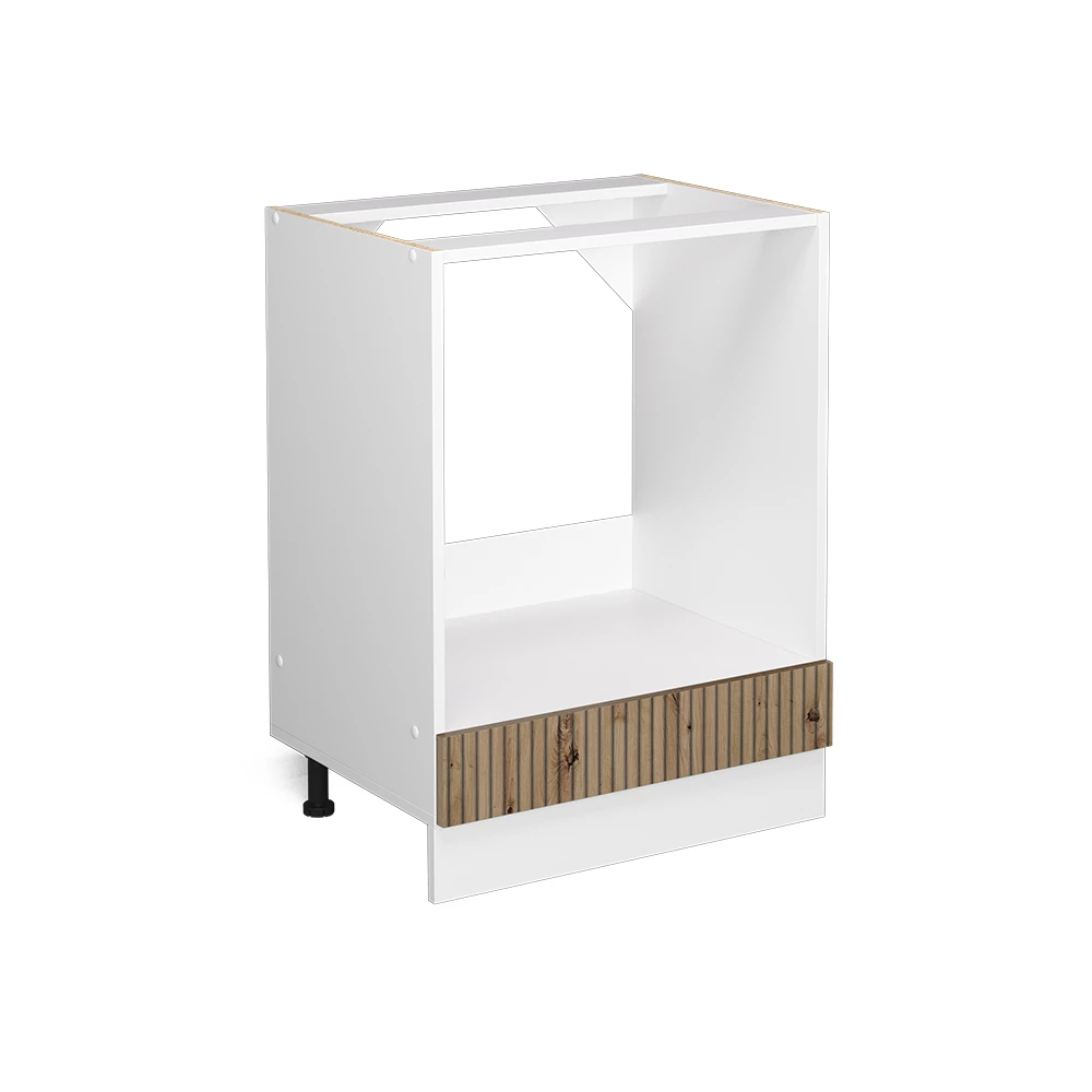 Keukenfront in Artisanaal eiken on white background with decorative elements