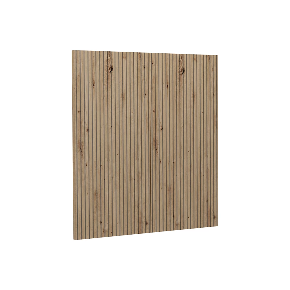 Küchenfront in Artisan-Eiche auf weißem Hintergrund