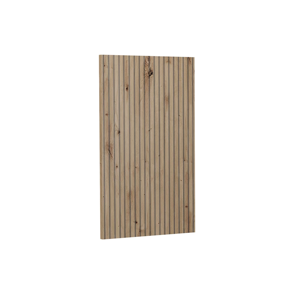 Küchenfront in Artisan-Eiche auf weißem Hintergrund