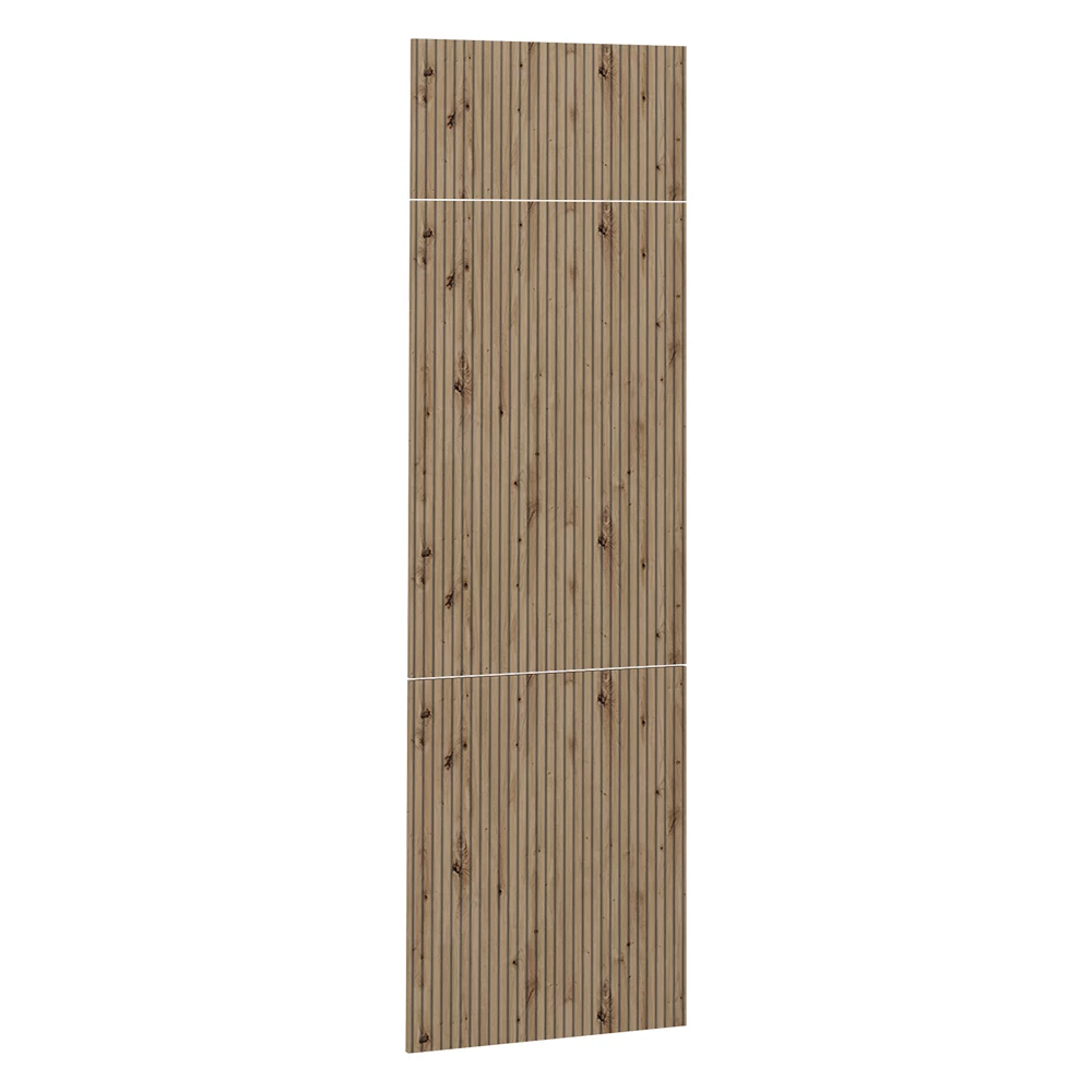 Küchenfront in Artisan-Eiche auf weißem Hintergrund