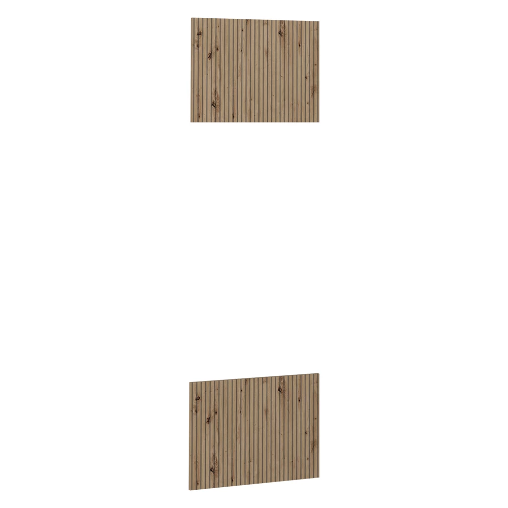 Küchenfront in Artisan-Eiche auf weißem Hintergrund