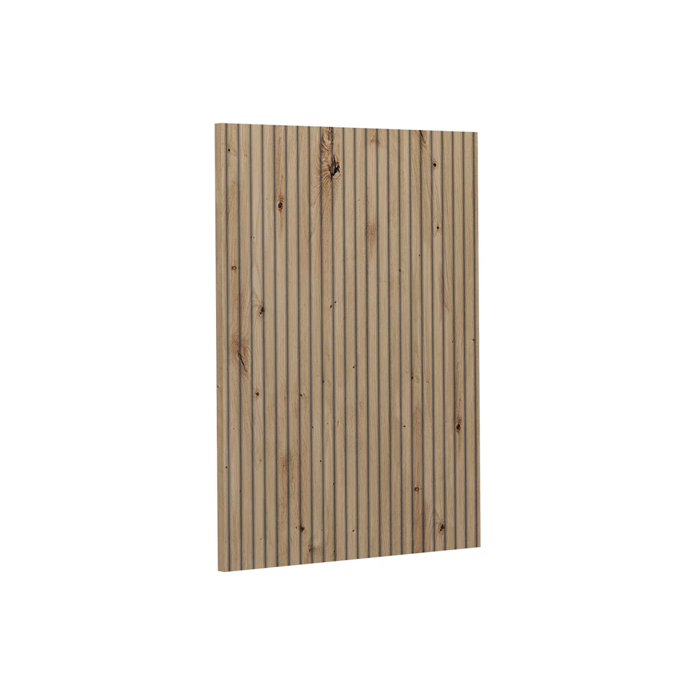 Küchenfront in Artisan-Eiche auf weißem Hintergrund