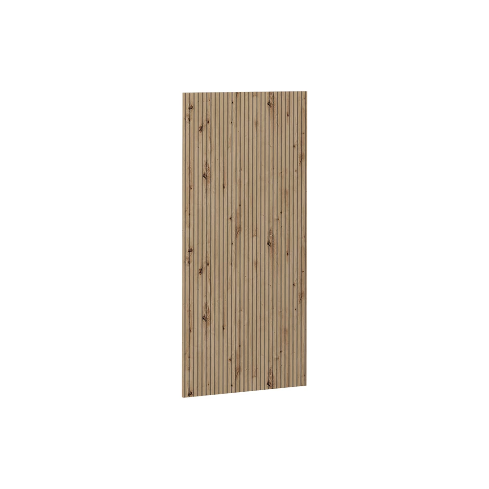 Küchenfront in Artisan-Eiche auf weißem Hintergrund