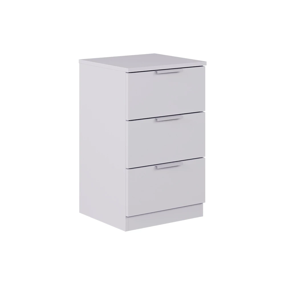 Table de chevet en Blanc sur fond blanc