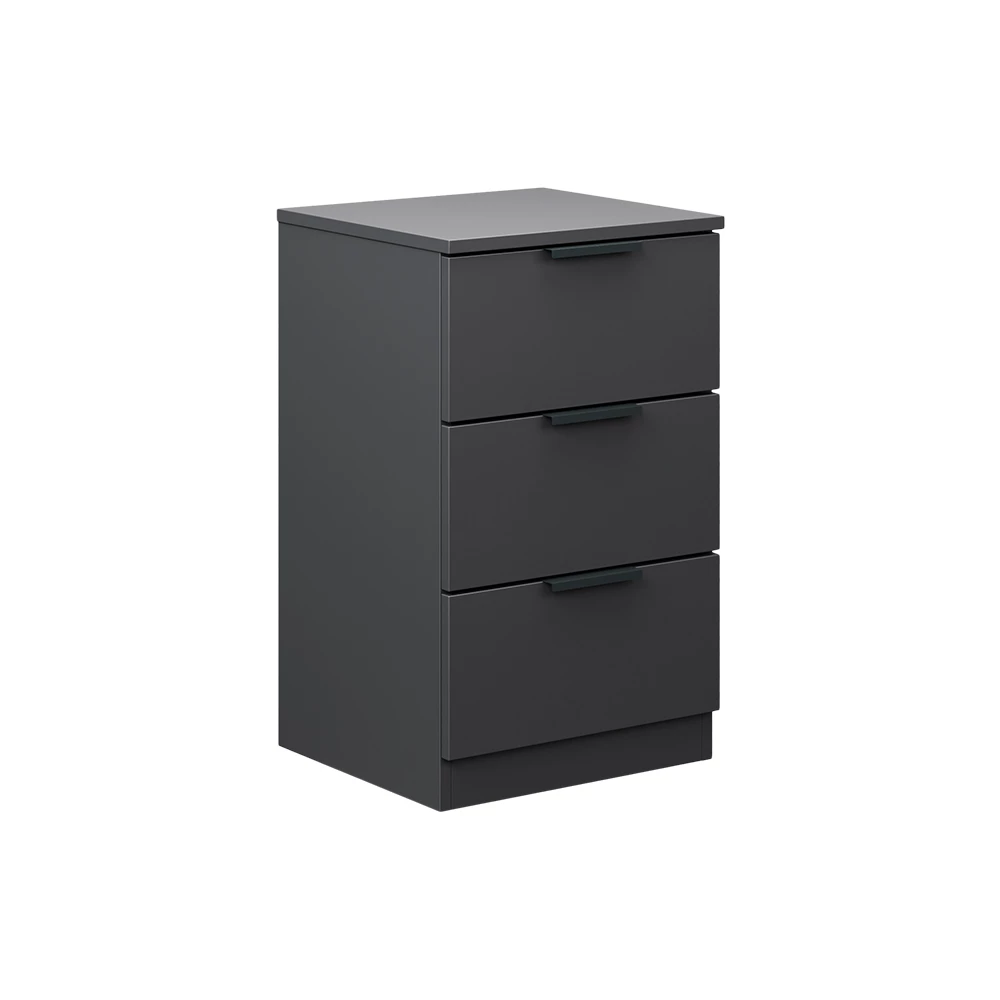 Table de chevet en Noir sur fond blanc