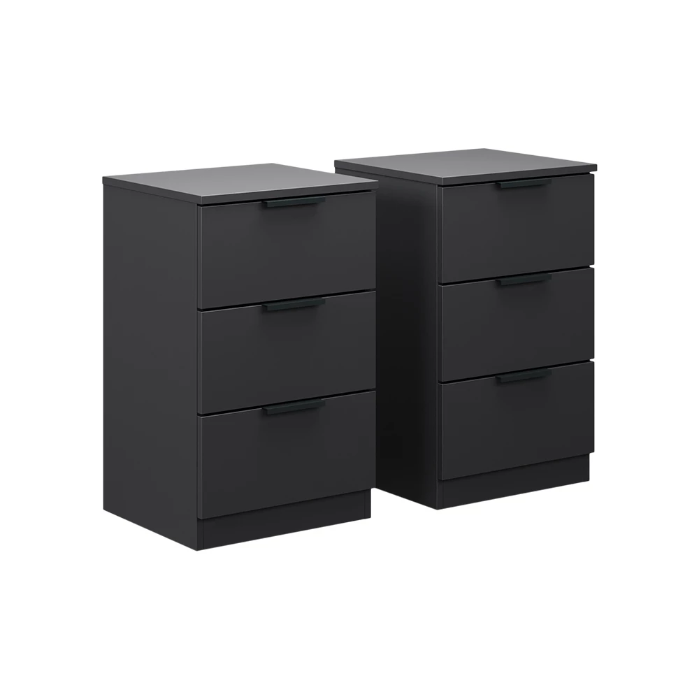 Table de nuit en Noir sur fond blanc