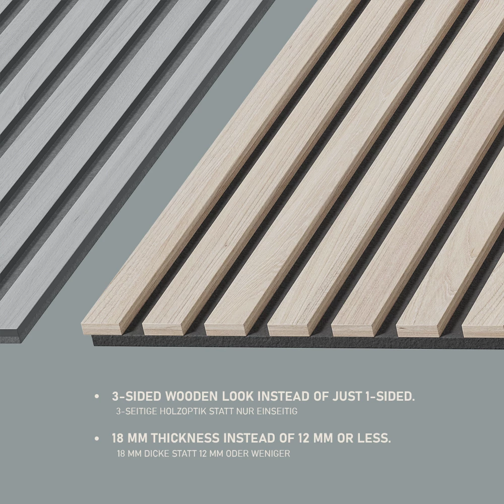 Nahaufnahme von Wandpaneele in Braun, zeigt Design- und Oberflächendetails