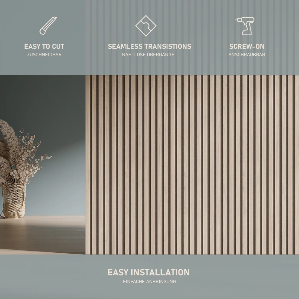 Nahaufnahme von Wandpaneele in Braun, zeigt Textur/Details