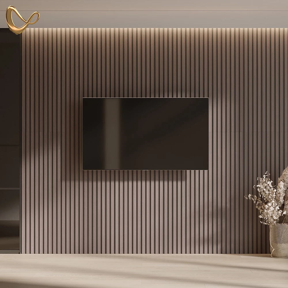 Wandpaneele Grivola Nussbaum/Braun 8 Stück livinity®