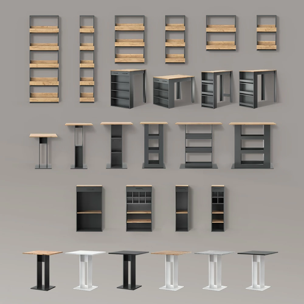 Esstisch  Regusa Anthrazit/Weiß 67 x 100 cm livinity®