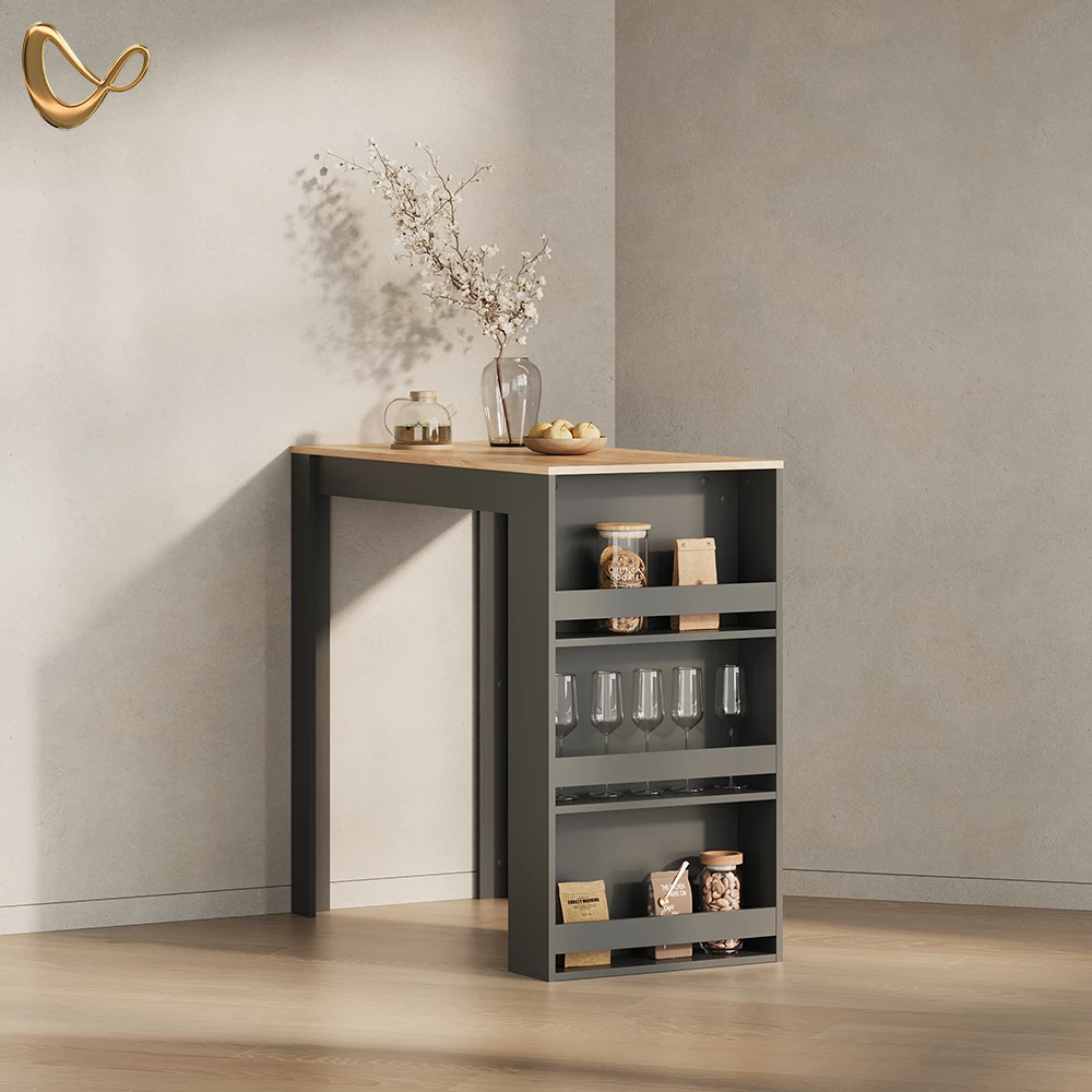 Bartisch Regusa Goldkraft Eiche/Anthrazit 57 x 117 cm livinity®