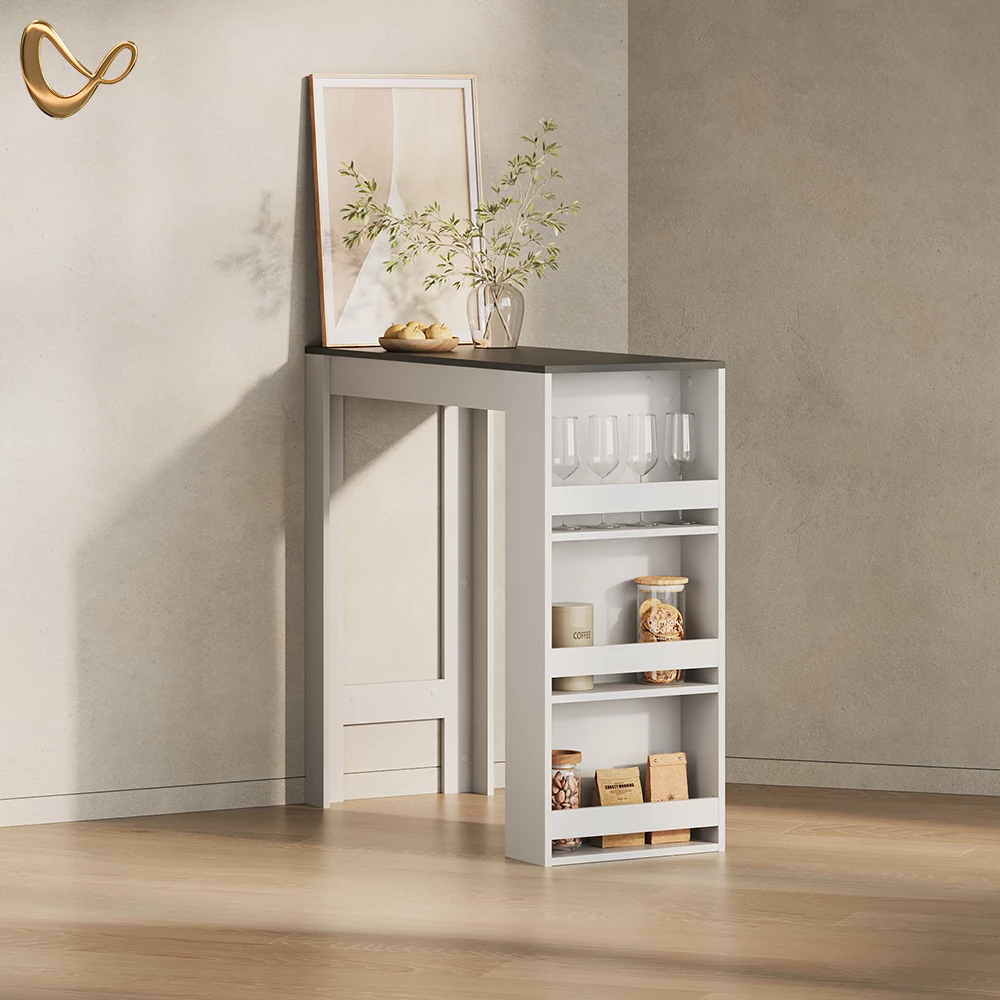 Bartisch Regusa Weiß/Anthrazit 45 x 110 cm livinity®