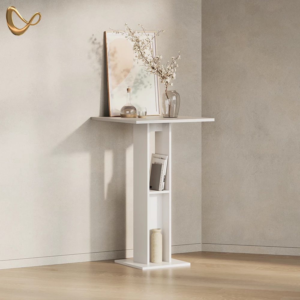 Bartisch Regusa Weiß 65 x 65 cm livinity®