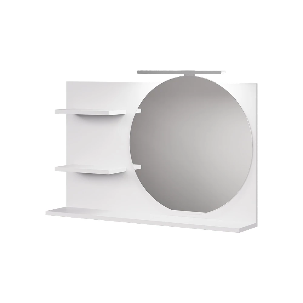 Badspiegelschrank in Weiß auf weißem Hintergrund