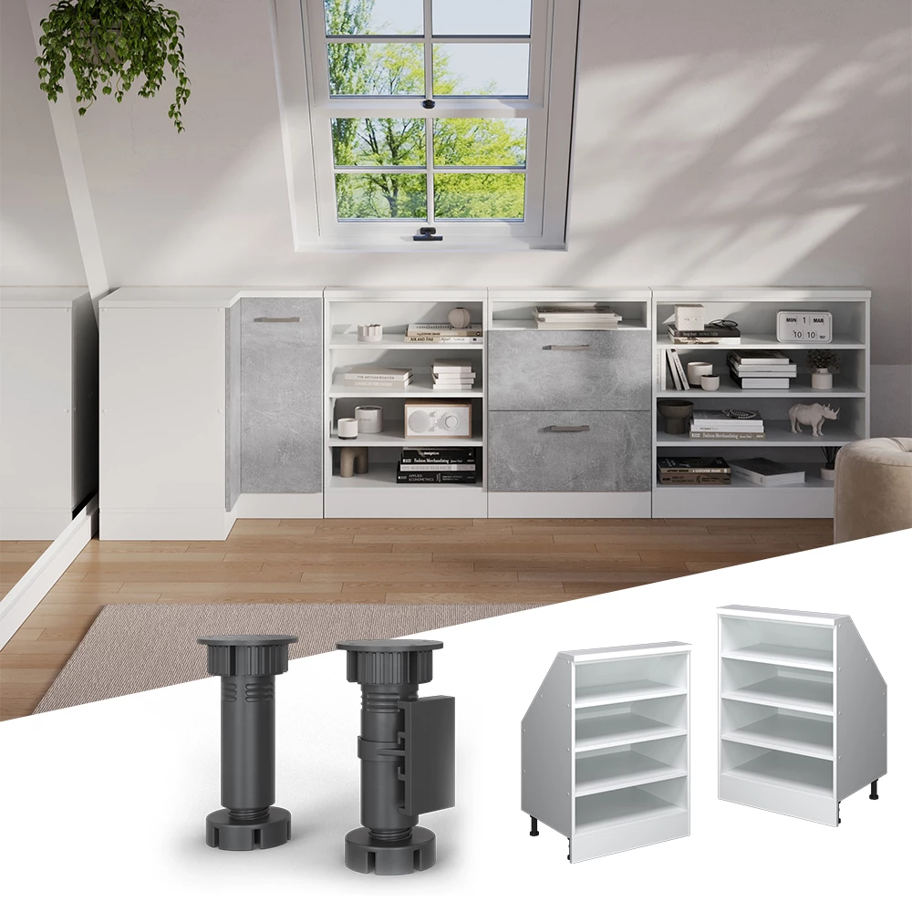 Ferde tetőszekrény Fehér színben fehér háttéren