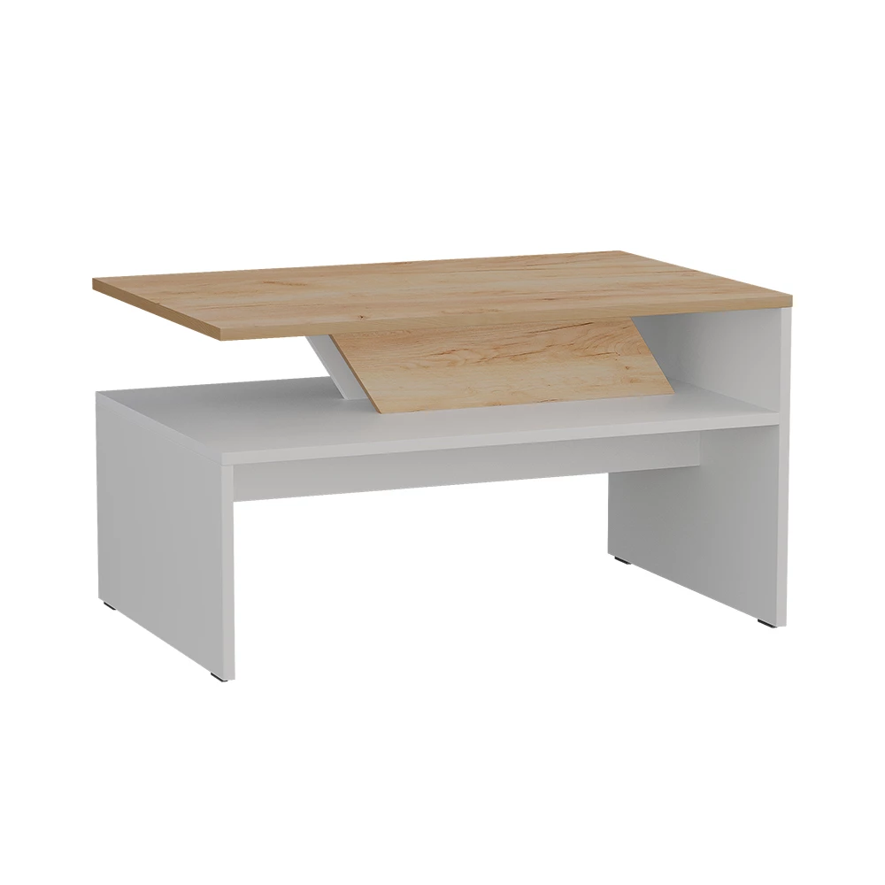 Couchtisch in Weiß/Artisan auf weißem Hintergrund