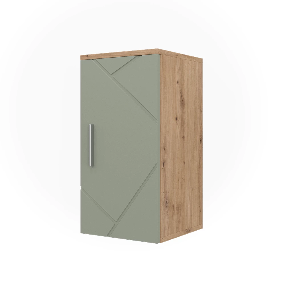 Midi-kaappi in Salvia vihreä on white background