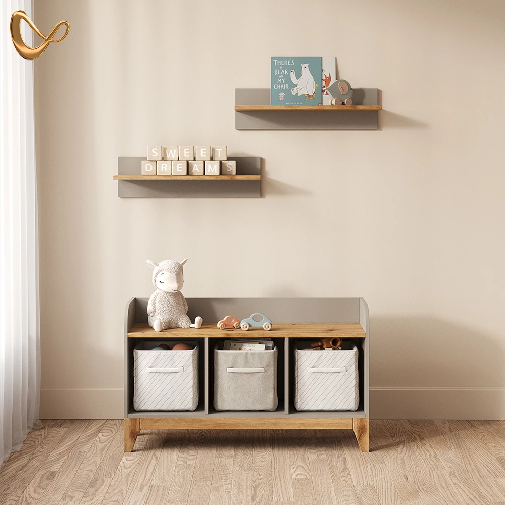 Kindersitzbank Mailo Cashmere/Artisan 107.2 x 63.8 cm XL mit 3 Schubladen livinity®