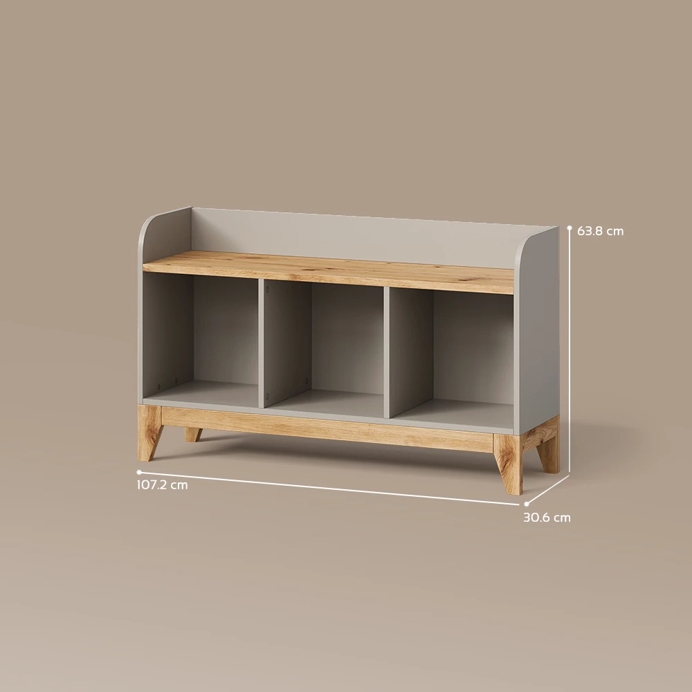 Kindersitzbank Mailo Cashmere/Artisan 107.2 x 63.8 cm XL mit 3 Schubladen livinity®