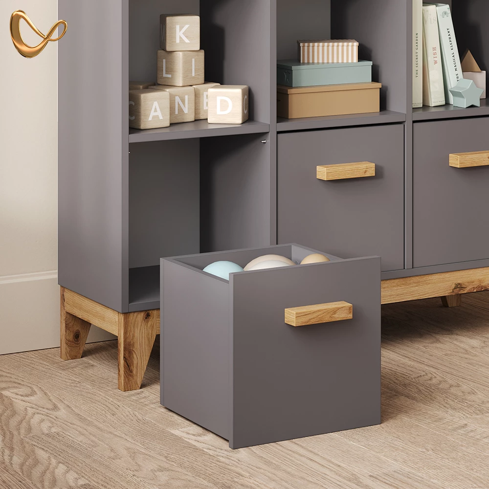 Kinderregal Mailo Grau/Artisan 98.4 x 113.4 cm livinity®