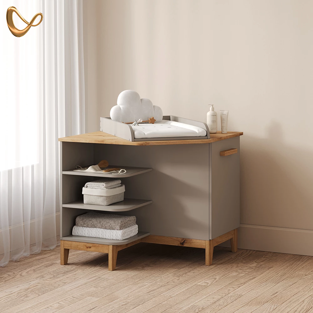 Wickelkommode Mailo Cashmere/Artisan mit Tür livinity®