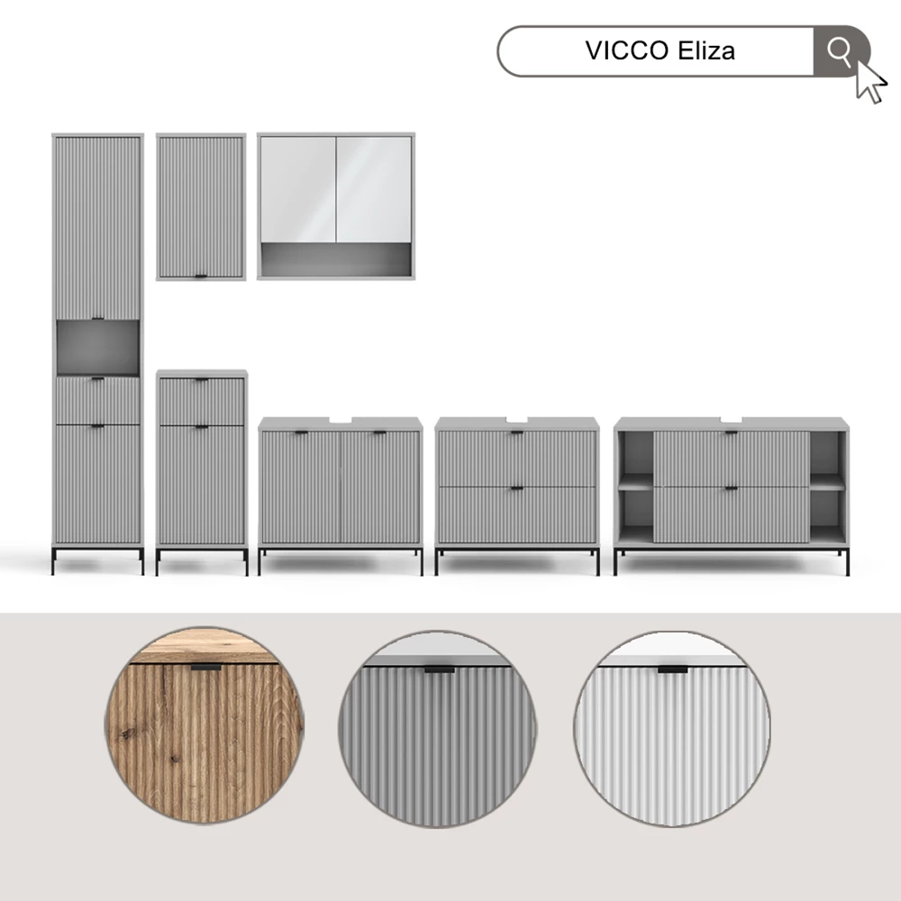 Badkamermeubelset Eliza Viking Eik 2-delig Vicco