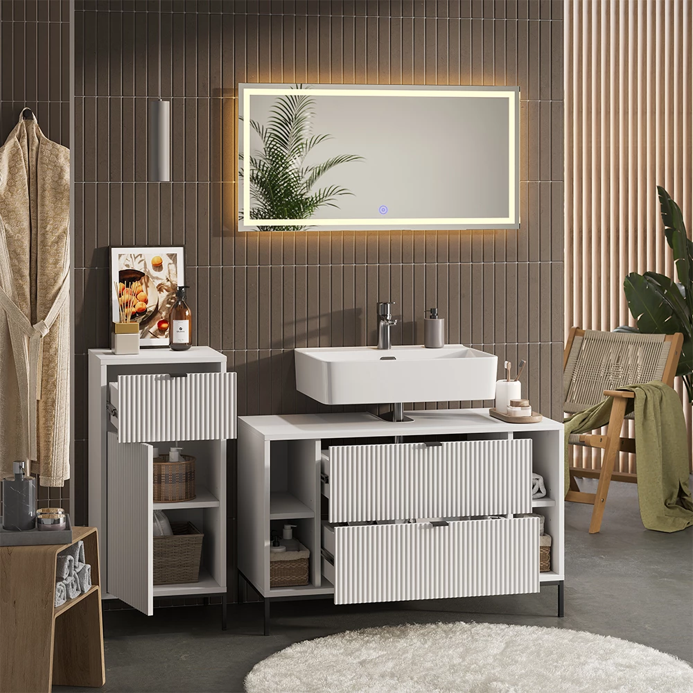 Badkamermeubelset Eliza Wit 3-delig Vicco