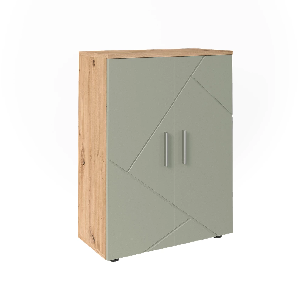mobiletto bagno in Verde salvia on white background