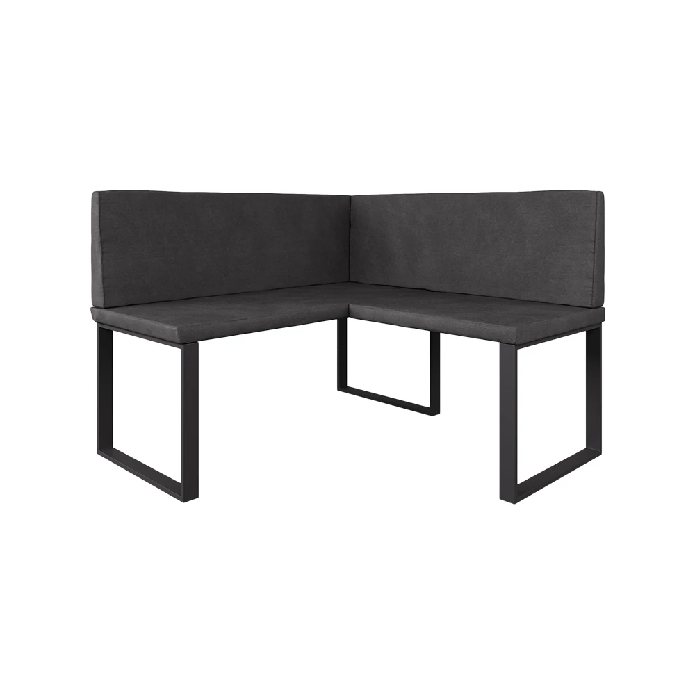 Dining room corner bench in Anthracite on white background