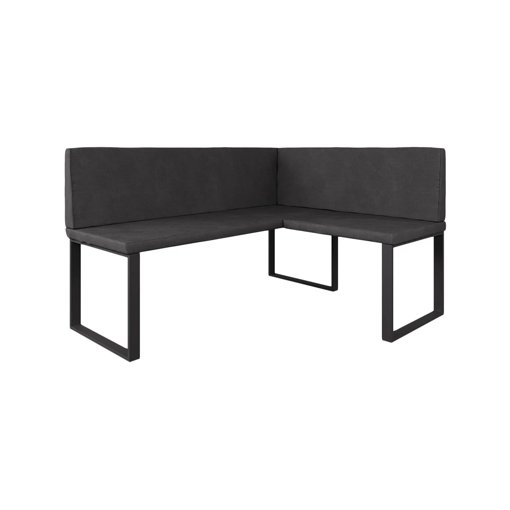 Rohová lavica do jedálne in antracitová on white background