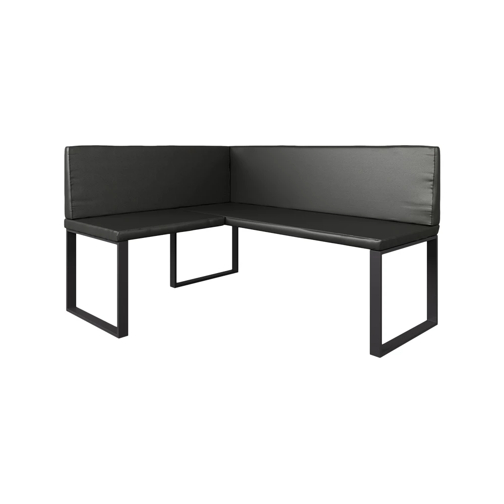 Rohová lavica do jedálne in čierna on white background