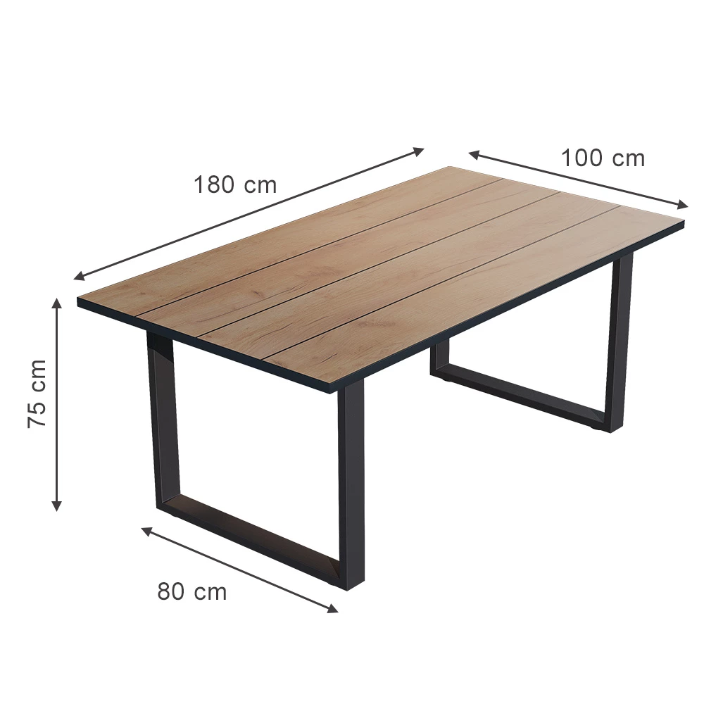 Mesa de jantar in carvalho goldkraft on white background