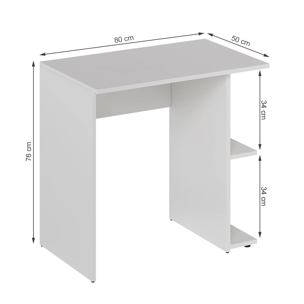 Bureau in Wit on white background